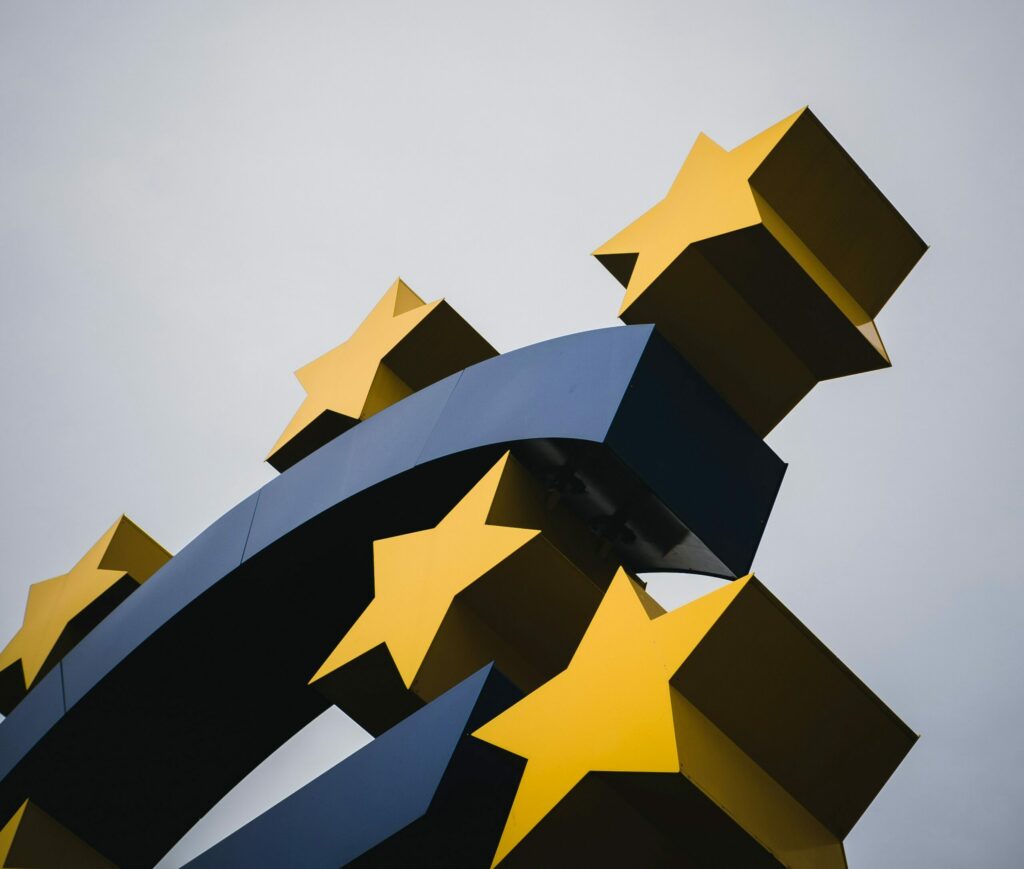 Euro Zeichen in Nahaufnahme